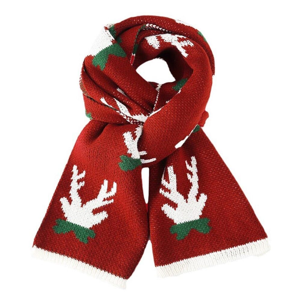7121 Womens Christmas Scarf Winter Knitted Shawl Soft Warm